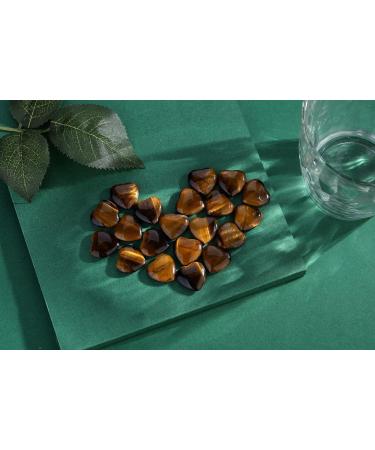 XIANNVXI Tigers Eye Crystal Heart Stones Set - 15 Pcs Natural Reiki Healing Gemstones - Buy Online on GoSupps.com