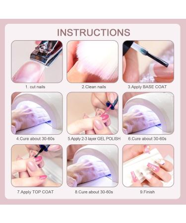 INPING Gel Nail Polish Set - 6 Colors Nude, Maroon, Burgundy, Red, Gray, Glitter - Soak Off UV/LED Nail Varnish for Women - DIY Nail Art Salon - Beauty Gifts - Buy Online on GoSupps.com