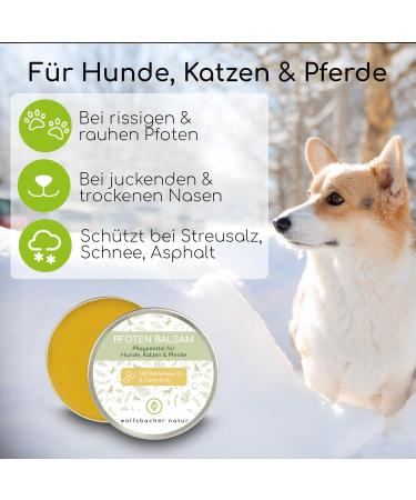 Wolfsbach Nature Pfotenbalsam for Dogs & Cats | 100% Natural Beeswax Balm for Softer Paws | Cracked & Brittle Paw Relief | Unscented Winter Protection - Buy Online on GoSupps.com