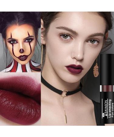 AKARY Blue Matte Lipstick - Long-Lasting Non-Stick Goth Lip Gloss | Vintage Makeup & Party Gift for Women | High Impact Color for Halloween & Cosplay - Buy Online on GoSupps.com