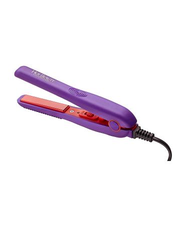 Hot Beauty Ceramic Mini Flat Iron 1/2 - Anti-Frizz Extreme Smooth (Violet) | Travel Pouch Included - Buy Online on GoSupps.com