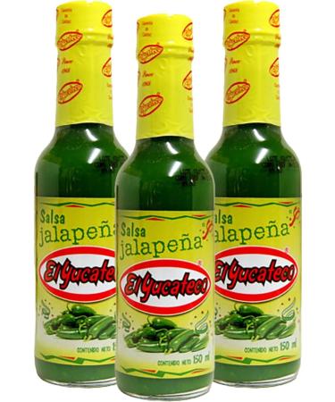 Mexican Jalapeno Hot Sauce Bundle with El Yucateco Jalapeno Salsa 150ml x3 (Pack of 3 Bundle) - Buy Online on GoSupps.com