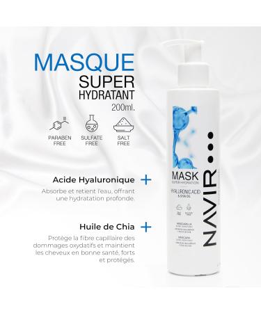 NAVIR Professionnel | Coffret professionnel cheveux l acide hyaluronique Shampoing + Masque + Apr s-shampooing Routine hydratante compl te Sans sulfates sans parab nes sans sels 3 produits - Buy Online on GoSupps.com