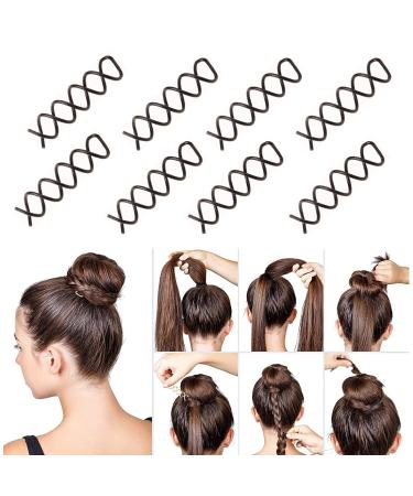 LEBQ Black Spiral Hair Clip - 20 Pcs - Perfect for DIY Hairstyles Bun Pins & Hair Accessories | International Shipping Available - Buy Online on GoSupps.com