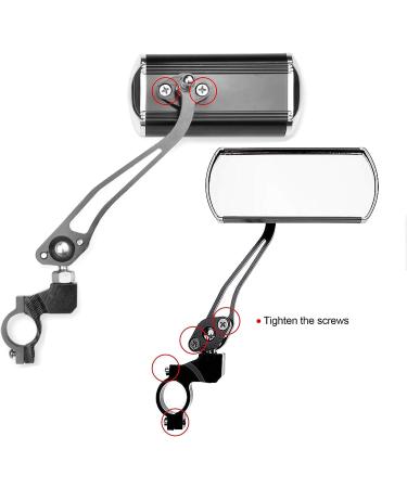 Jeemitery Bicycle Mirror A Pair of 360Rotation Back Rearview Mirror Handlebar Wide Angle Bike Mirror-Black - Buy Online on GoSupps.com