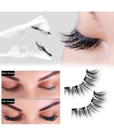 Magnetic Eyelashes - Natural Look Wispy Lashes with Clear Band & Applicator | No Glue Needed Reusable & Easy to Wear - Buy Online on GoSupps.com