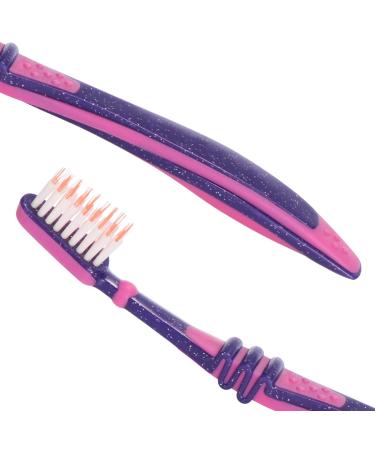 Com-Four 4-Part Set Kids Toothbrushes with Etui | Soft Bristles Ball Joint & Suspension | Purple-Pink/White-Pink - International Shipping Available - Buy Online on GoSupps.com