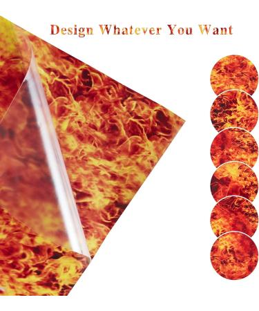 Tintnut Flame HTV 12x10 inch 6 Sheet Winter Fire Heat Transfer Vinyl for DIY T-Shirts - Buy Online on GoSupps.com