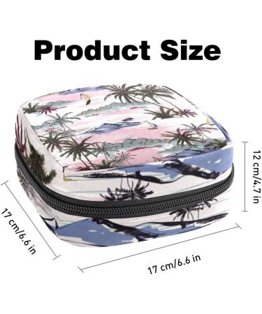 Menstrual Bag with Zipper for Women & Girls - Beautiful Island Design | International Shipping Available - Buy Online on GoSupps.com