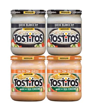 Tostitos Queso Variety Pack 4 Count 15.5 Ounce (Pack of 4)