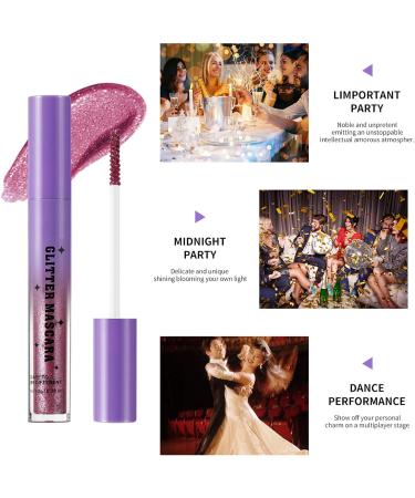 Glitter Mascara - Colourful mascara eye glitter - Lightweight waterproof formula (8g) long-lasting sparkle easy application for weddings parties proms performances - Buy Online on GoSupps.com