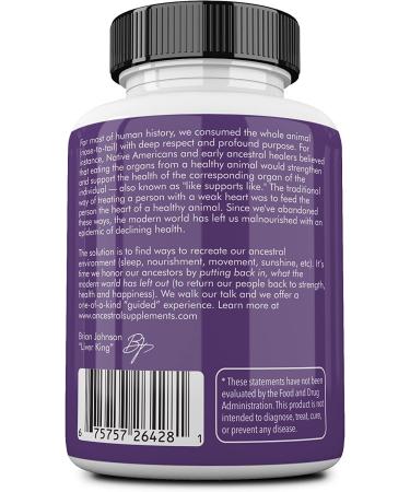 Ancestral Supplements Grass-Fed Beef Spleen Capsules - 100% Hormone-Free, Pesticide & GMO Free - 500mg, 180 Count - No Fillers or Flow Agents - Buy Online on GoSupps.com