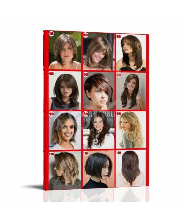 Barbershop Hair Salon Poster Modern Hair Design Hair Art Ladies Hair Guide Posters Poster for Room Aesthetic Posters & Prints on Canvas Wall Art Poster for Room 24x36inch(60x90cm) 24x36inch(60x90cm) Frame-style