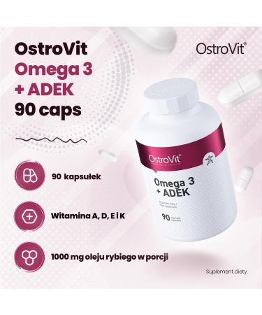 OstroVit Omega 3 + ADEK 90 capsules - Buy Online on GoSupps.com