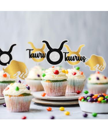 18pcs Taurus Happy Birthday Cupcake Topper April May Happy Birthday 12 Constellations Horoscope Zodiac Themed Birthday Party Decorations - Buy Online on GoSupps.com