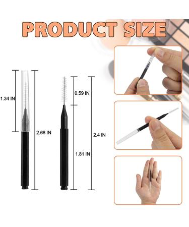 100 Pcs Micro Eyebrow Brush with Cap - Brow Lamination & Eyelash Extension Tools - Buy Online on GoSupps.com