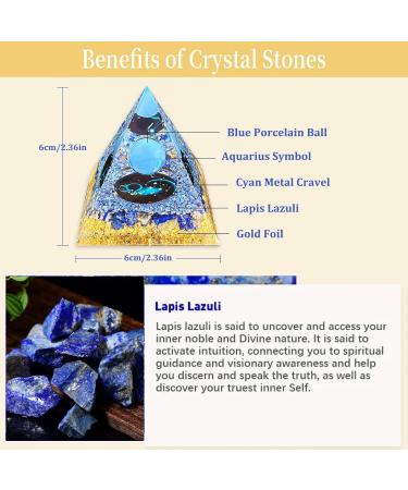 VDYXEW Lapis Lazuli Aquarius Orgone Pyramid for Positive Energy and Stress Relief - Buy Online on GoSupps.com