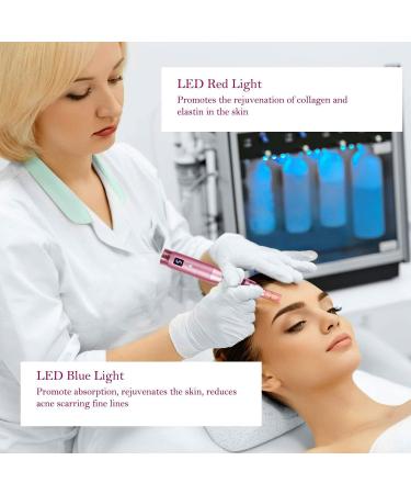 PELCAS 2 in 1 Microneedling Pen Derma Pen with 2 LED Colors & 6 Speeds Dermapen LCD Display with 24 Replacement Cartridges Rechargeable Cordless 0-2 mm Adjustable for Skin Care - Buy Online on GoSupps.com