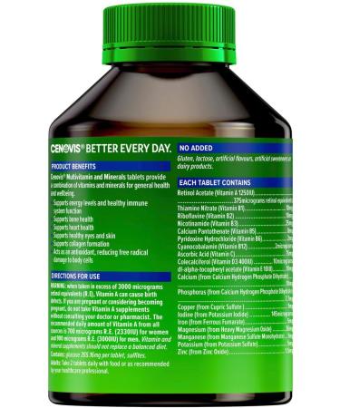 Cenovis Multivitamin and Minerals 200 Tablets - Buy Online on GoSupps.com