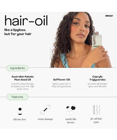 Bread Beauty Hair Oil | Everyday Gloss for All Hair Types | Silicone-Free Color Safe Cruelty Free | 3.3oz International Shipping - Buy Online on GoSupps.com