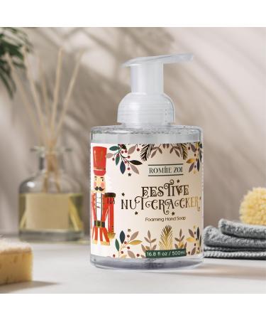 Christmas Foaming Hand Soap Gift Box - Festive Nutcracker with Sugar Plum Aroma | 500ml/16.8 fl. oz - Perfect Holiday Gift - Buy Online on GoSupps.com