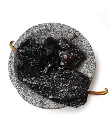 Dried Ancho Chiles Peppers 8 oz - El Molcajete Brand for Mexican Recipes, Tamales, Salsa, Meats, Soups, Mole, Stews & BBQ - Buy Online on GoSupps.com