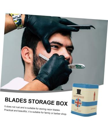 Minkissy Razor Blade Storage Box - 3-Set Dispenser & Waste Container for Easy Shaving - Iron Blue 7.6x7.6cm - Buy Online on GoSupps.com