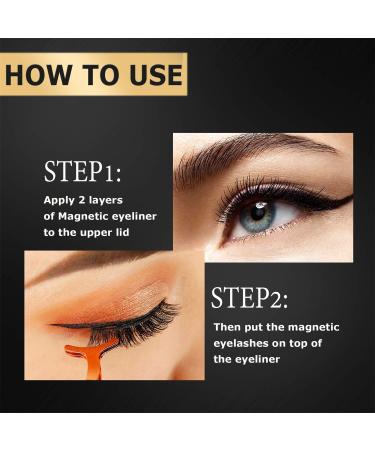 CUCKOO Natural Magnetic Eyelashes Kit - 5 Pairs Dramatic Style - Reusable Full Lashes - Magnetic Eyeliner and False Eyelashes Set - Buy Online on GoSupps.com