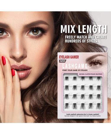 Eyelash Evolution DIY Extension Korean PBT Fiber 3D Effect Mixing Length - Reusable 20 Lash Clusters for Volume Look - 12mm 14mm 16mm - Multi-pack 20pcs - Buy Online on GoSupps.com
