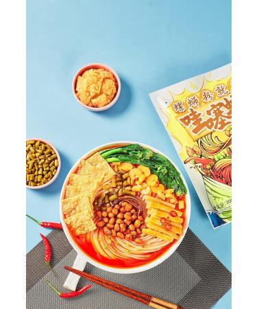 Liuzhou Luosifen 308g*10 bag Guangxi Specialty Screw Powder Liuzhou Rice Noodles hot and sour noodles hot and spicy rice noodles instant noodles (10 bag wa sai luo 308g) 10.00 g (Pack of 1) wa sai luo 308g - Buy Online on GoSupps.com