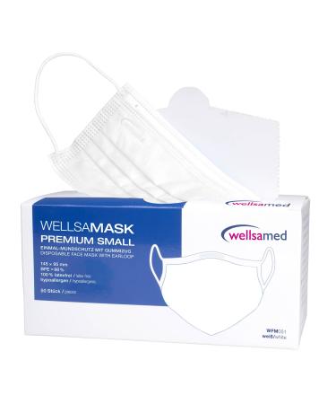 Wellsamed Wellsamask 50 pieces face mask with elastic band small size white