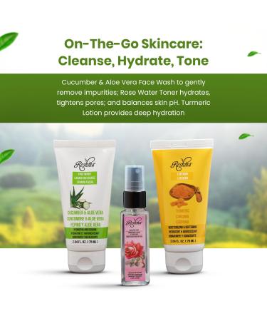 On-The-Go Skincare Set: Gentle Face Wash Lotion & Toner for All Skin Types - TSA Approved Removes Makeup Daily Use - Cruelty Free - Buy Online on GoSupps.com
