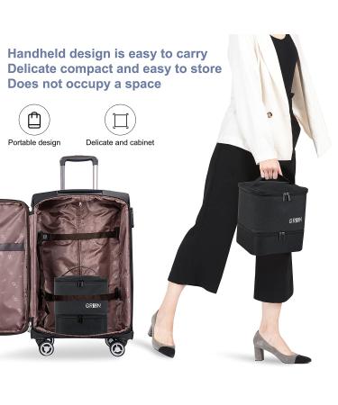 GR69N Nail Polish Organizer - Portable Case for Nail Lamp and 30 Bottles - Black - Buy Online on GoSupps.com