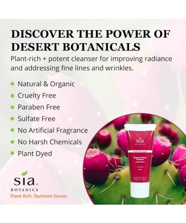 Rejuvenating Facial Cleanser - Natural Face Wash with Prickly Pear & Aloe Vera | Eco Tube 74ml | Women s Botanical Skincare - Buy Online on GoSupps.com