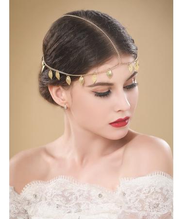 Yean Hair Accessories Head Chain with Leaves Pendant for Women & Girls - Elegant Boho Fashion - Buy Online on GoSupps.com