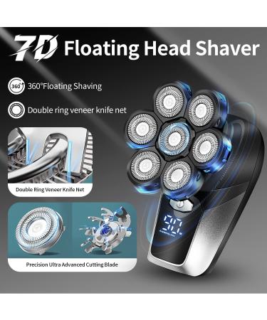 Vsmooth Bald Head Shaver for Men - Rotary Multifunctional Electric Shaver for Close Face Shaving - Cordless & Waterproof Rechargeable Razor - Buy Online on GoSupps.com
