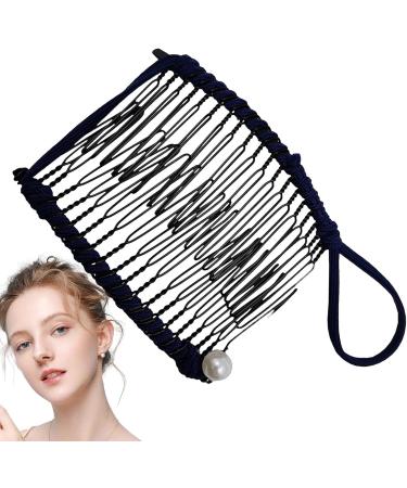 Banana Clips Hair for Thick Hair - Fixing Hair Holder Clip | Clincher Combs Metal Banana Combs for Any Hair Type Hair Accessories for Women Girls Cle-ca Navy Blue - Buy Online on GoSupps.com