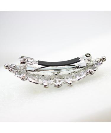 Faship Navy Blue Floral Barrette - Stunning Hair Accessory for a Chic Look - Buy Online on GoSupps.com