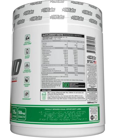 EHP Labs Beyond BCAA Powder - 10g Essential Amino Acids for Post Workout Recovery - 60 Servings Kiwi Strawberry - Best BCAA Supplement for Muscle Recovery - Buy Online on GoSupps.com