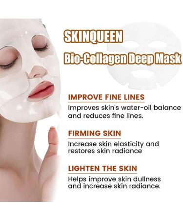 Spruka Bio-Collagen Mask Bioglow Overnight Bio-Collagen Mask Deep Collagen Anti Wrinkle Lifting Mask Bio Collagen Face Mask Overnight 3 to 4 Hour Face Collagen Sheet Mask (4PCS) - Buy Online on GoSupps.com