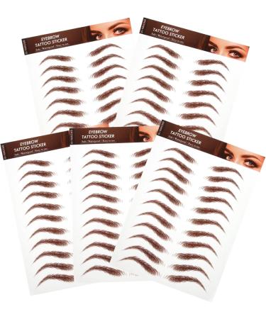 NOLITOY 15 Sheets Eyebrow Stickers Eyebrows Makeup Sticker Makeup Eyebrow Simulation Eyebrow Fake Eyebrows 1 count (Pack of 1) Brownx3pcs - Buy Online on GoSupps.com