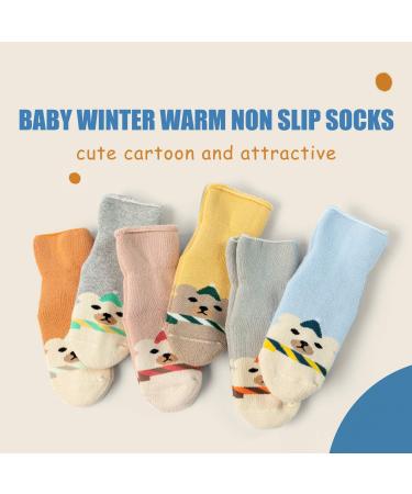 Non Slip Winter Socks for Boys and Girls 12-24 Months - 6 Pack Bear Mix 5067 - Buy Online on GoSupps.com