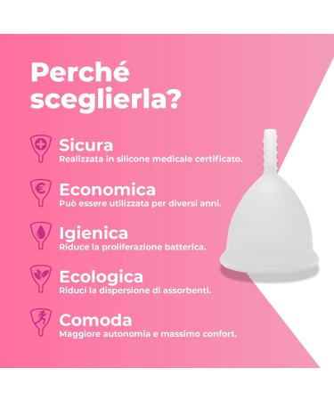 Lybera Menstrual Cup Set - 2 Soft Safe Eco-Friendly Cups in Size 1 & Size 2 | Made in Italy - Buy Online on GoSupps.com