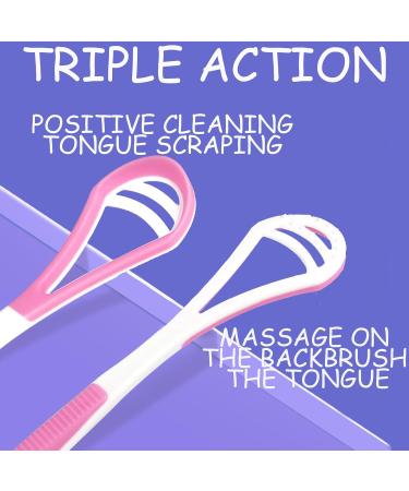 Kasesss 5-Piece Tongue Cleaner Set Plastic Tongue Scrapers in 5 Colors for Adults & Children | Fresh Breath & Bad Breath Fighter - Buy Online on GoSupps.com