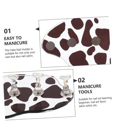 FRCOLOR Acrylic Nail Practice Stand - Manicure Nail Tray & Decorative Rack for Nail Art - 11.8x6.5cm - Buy Online on GoSupps.com