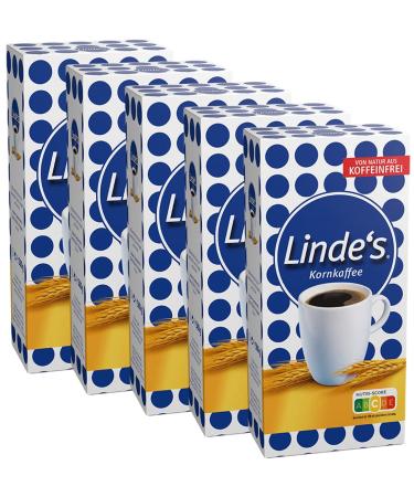 Linde's grain coffee caffeine-free with barley malt mild-spicy taste & intensive aroma without caffeine 5-pack (5x500g) 1 piece (5 pack)