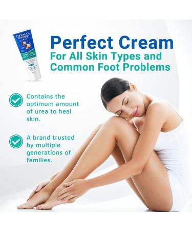 Dermal Therapy Heel Care Cream - 25% Urea & 6% AHA for Dry Cracked Heels | 8 oz | Packaging May Vary - Buy Online on GoSupps.com