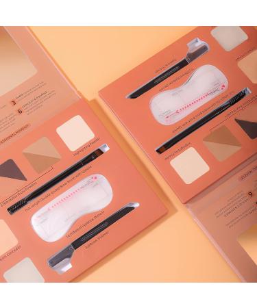YOUNG VISION Eyebrow Palette - 6 Colors with Stencils, Highlighter, Concealer, Wax, Trimmer, and Brush & Spoolie Duo - Buy Online on GoSupps.com