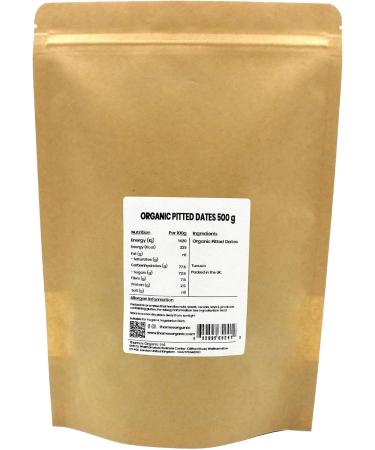 Organic Dried Pitted Dates - Raw Vegan GMO-Free - No Additives or Preservatives High Fibre Certified Organic - Nutritious Delicious and Convenient - Thames Organic 250g - Buy Online on GoSupps.com