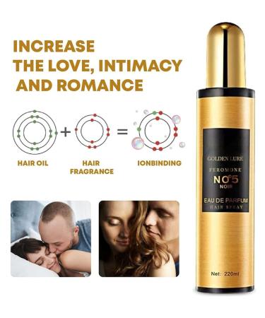 L'UODAIS 220ml Golden Lure Pheromone Hair Spray Long-Lasting Hair Perfume Oil and Hair Perfume for Women - Buy Online on GoSupps.com